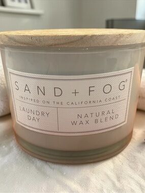 SAND+FOG Laundry Day Natural Wax Blend Candle — Cream
